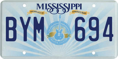MS license plate BYM694
