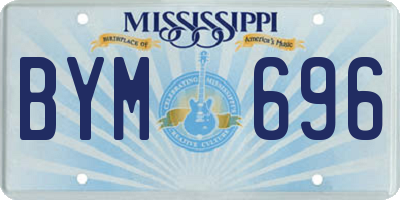 MS license plate BYM696