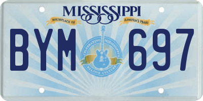MS license plate BYM697