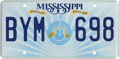 MS license plate BYM698