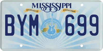 MS license plate BYM699