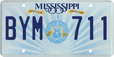 MS license plate BYM711