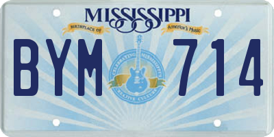 MS license plate BYM714