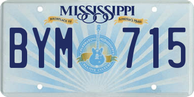 MS license plate BYM715