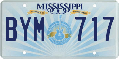 MS license plate BYM717