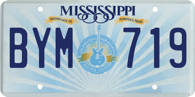 MS license plate BYM719
