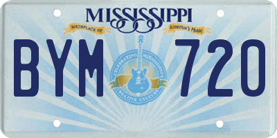 MS license plate BYM720