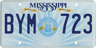 MS license plate BYM723