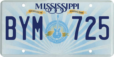 MS license plate BYM725