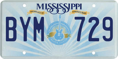 MS license plate BYM729
