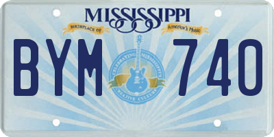 MS license plate BYM740