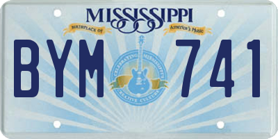 MS license plate BYM741