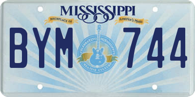 MS license plate BYM744