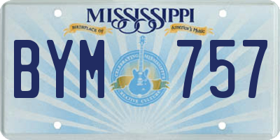 MS license plate BYM757