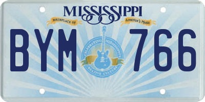 MS license plate BYM766