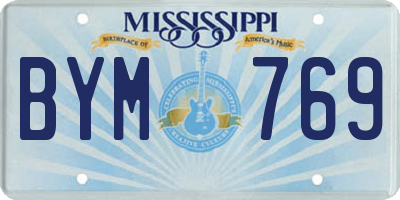 MS license plate BYM769