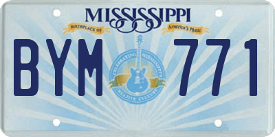MS license plate BYM771