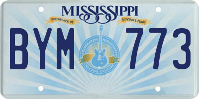 MS license plate BYM773