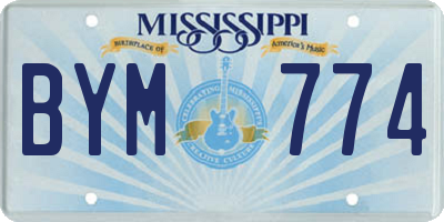 MS license plate BYM774