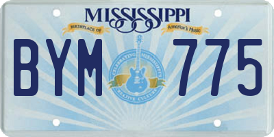 MS license plate BYM775