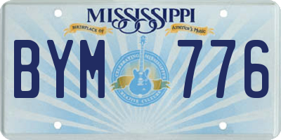 MS license plate BYM776
