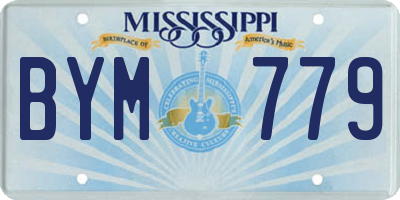 MS license plate BYM779