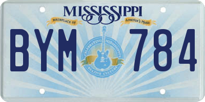 MS license plate BYM784