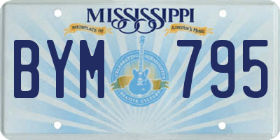 MS license plate BYM795