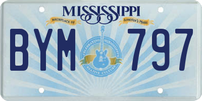 MS license plate BYM797