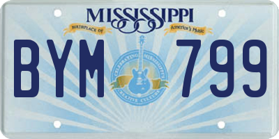 MS license plate BYM799
