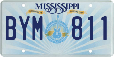 MS license plate BYM811
