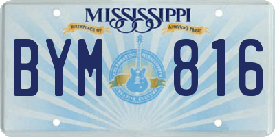 MS license plate BYM816