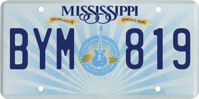 MS license plate BYM819