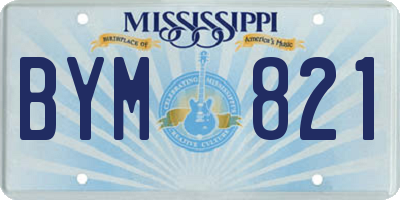 MS license plate BYM821
