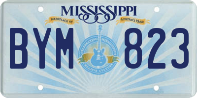 MS license plate BYM823