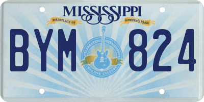 MS license plate BYM824