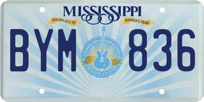 MS license plate BYM836