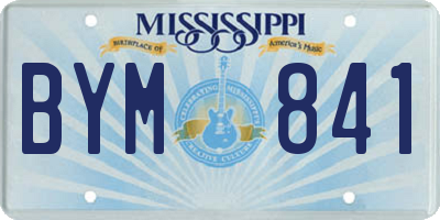 MS license plate BYM841