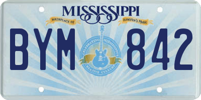 MS license plate BYM842