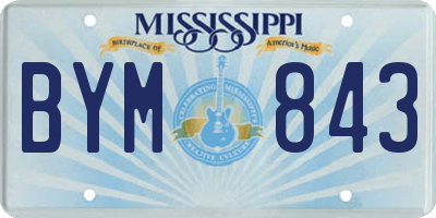 MS license plate BYM843