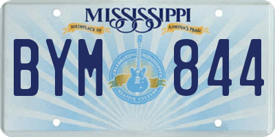 MS license plate BYM844
