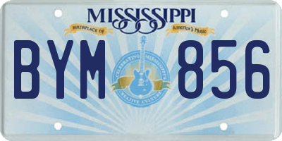 MS license plate BYM856