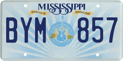 MS license plate BYM857
