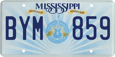 MS license plate BYM859