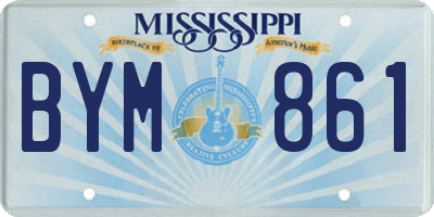 MS license plate BYM861