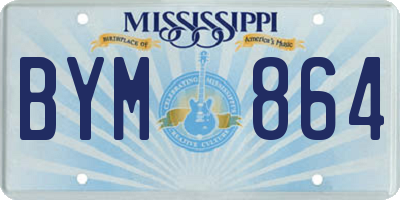 MS license plate BYM864