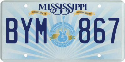 MS license plate BYM867