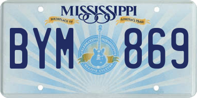 MS license plate BYM869