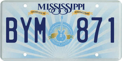 MS license plate BYM871