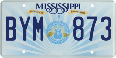 MS license plate BYM873